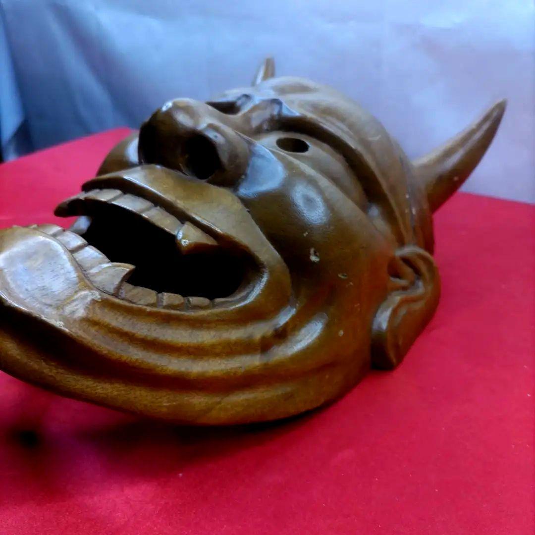般若 お面 木製 能面 神楽面 壁掛け - メルカリ
