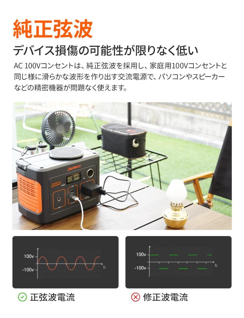 0713純正弦波 Jackery ポータブル電源 67200mAh/240Wh - メルカリ