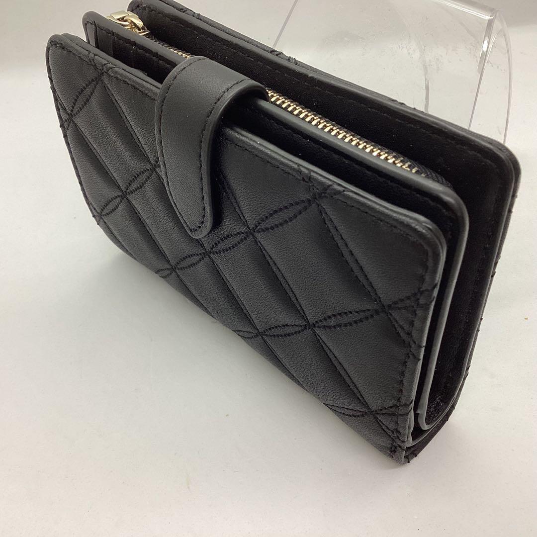 kate spade 高級仕様 ミディアム二つ折り財布 キルティング