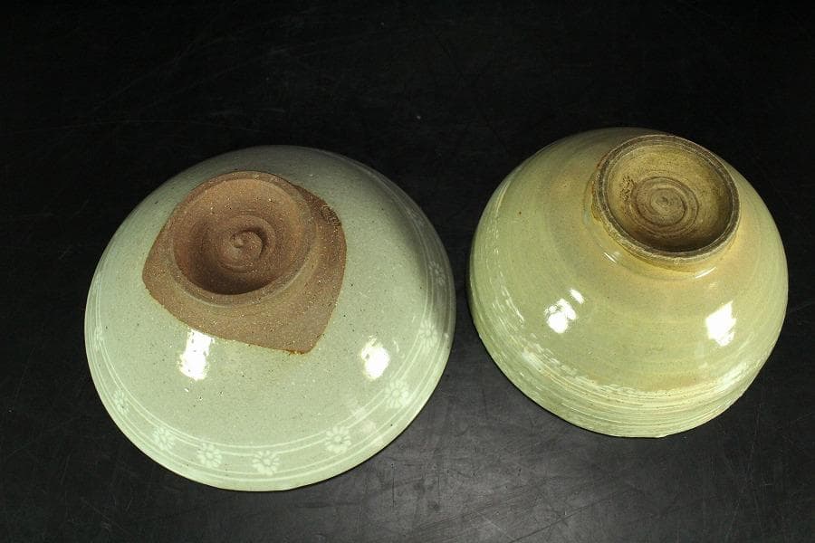 茶道具 朝日 刷毛目茶碗 阿漕 三嶋茶碗 二件(K-A991) 美術品