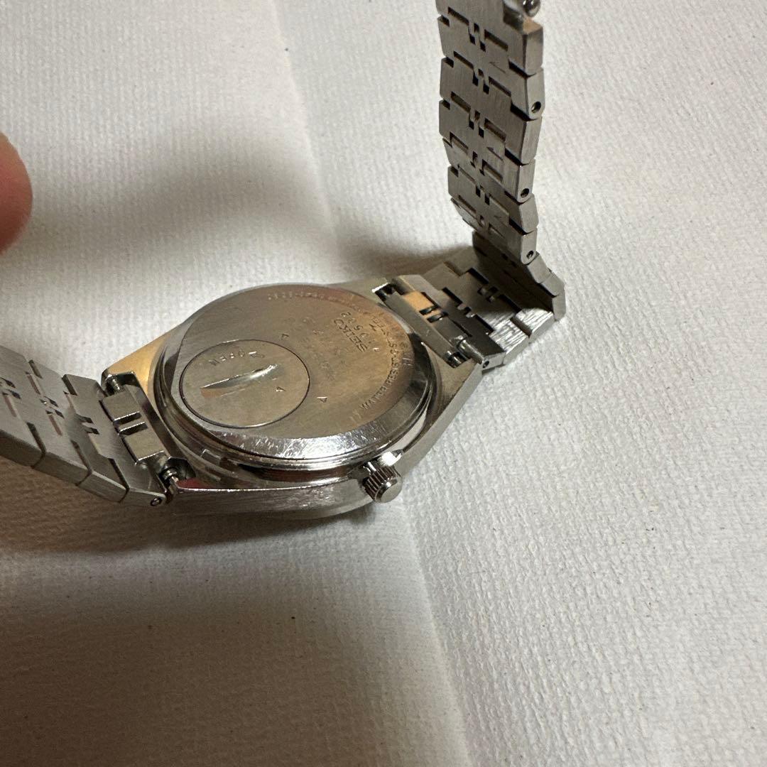 SEIKO キングクォーツ　稼動品　美品 特殊ブルー文字盤