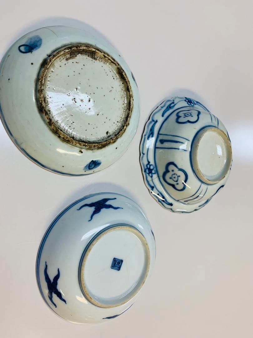 中国明時代晩期染付お皿3点 - メルカリ