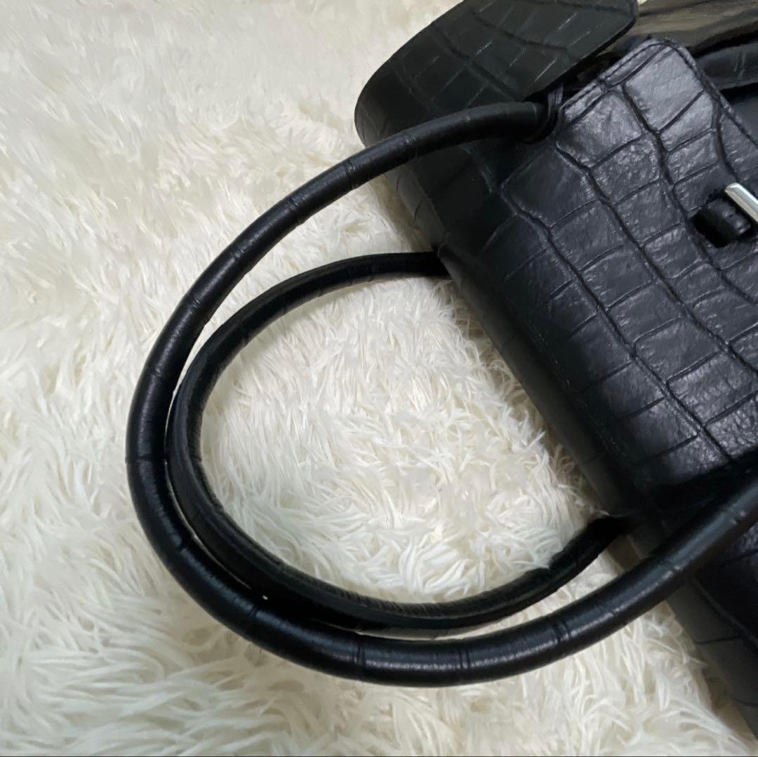 【美品】ペッレモルビダ メイデンボヤージュ クロコ フラップトートバッグ