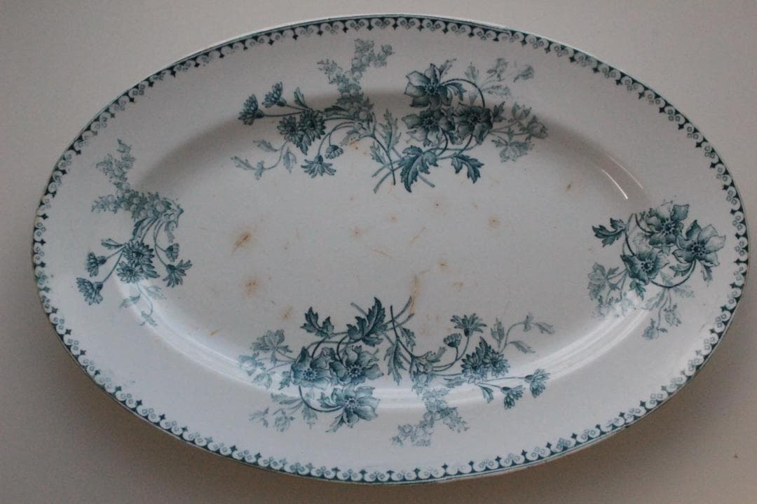 フランスアンティーク/サルグミンヌELVIRE・オーバルプレート P11285991