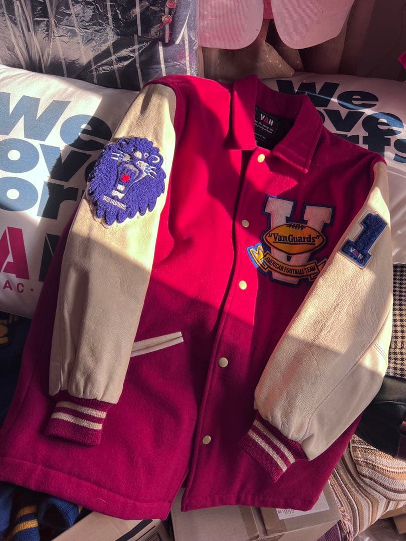 VAN JACKET1980年代コーチャーJACスタジアム レタード付きM 80年代 van