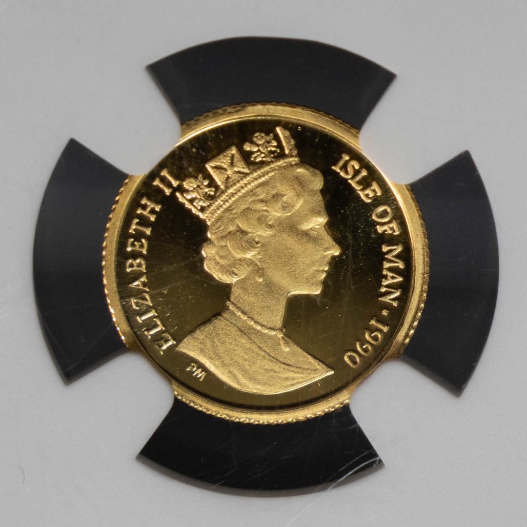 1990 マン島 クラウン 金貨 NGC MS67 1/25オンス エリザベス - メルカリ