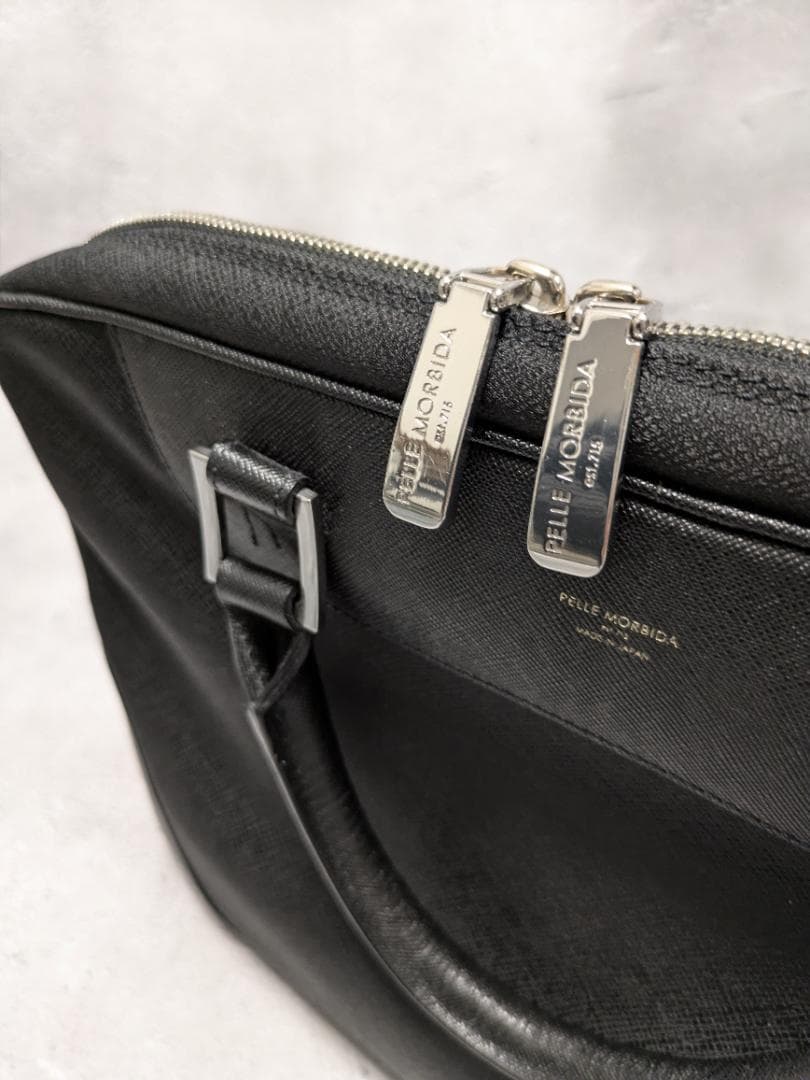PELLE MORBIDA ブリーフケース Capitano 黒 CA104