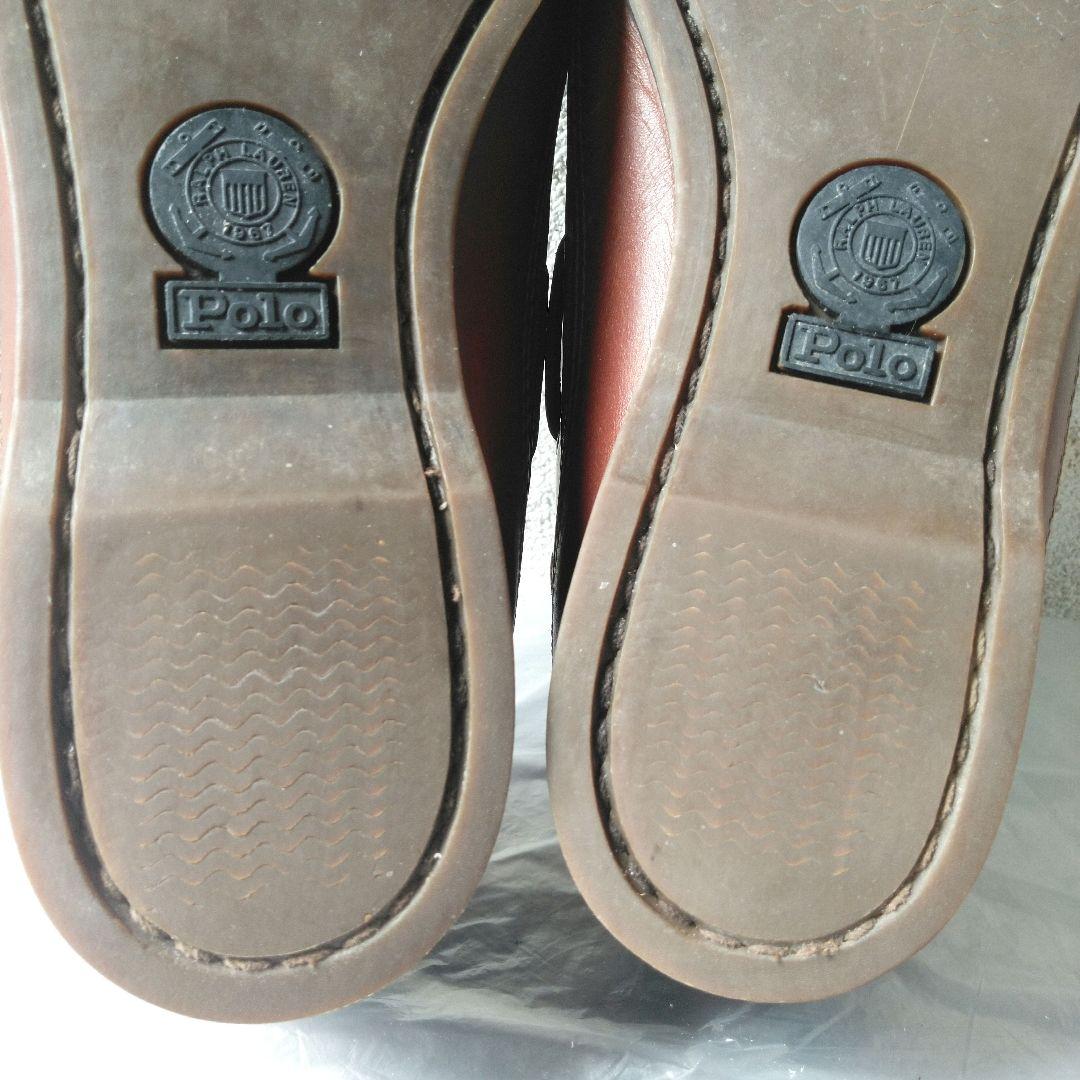 革質良好! ラルフローレン　ポロスポーツ　デッキシューズ　ブラウン　9D