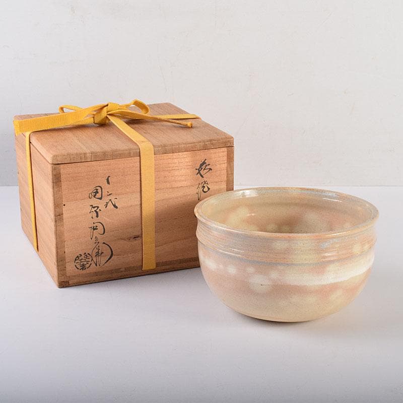 十二代田原陶兵衛作萩焼茶碗共箱共布略歴付茶道具