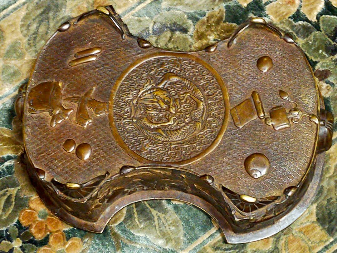 ♥とても古い 唐銅 水盤 黄銅 骨董品 中国 古玩 アンティーク