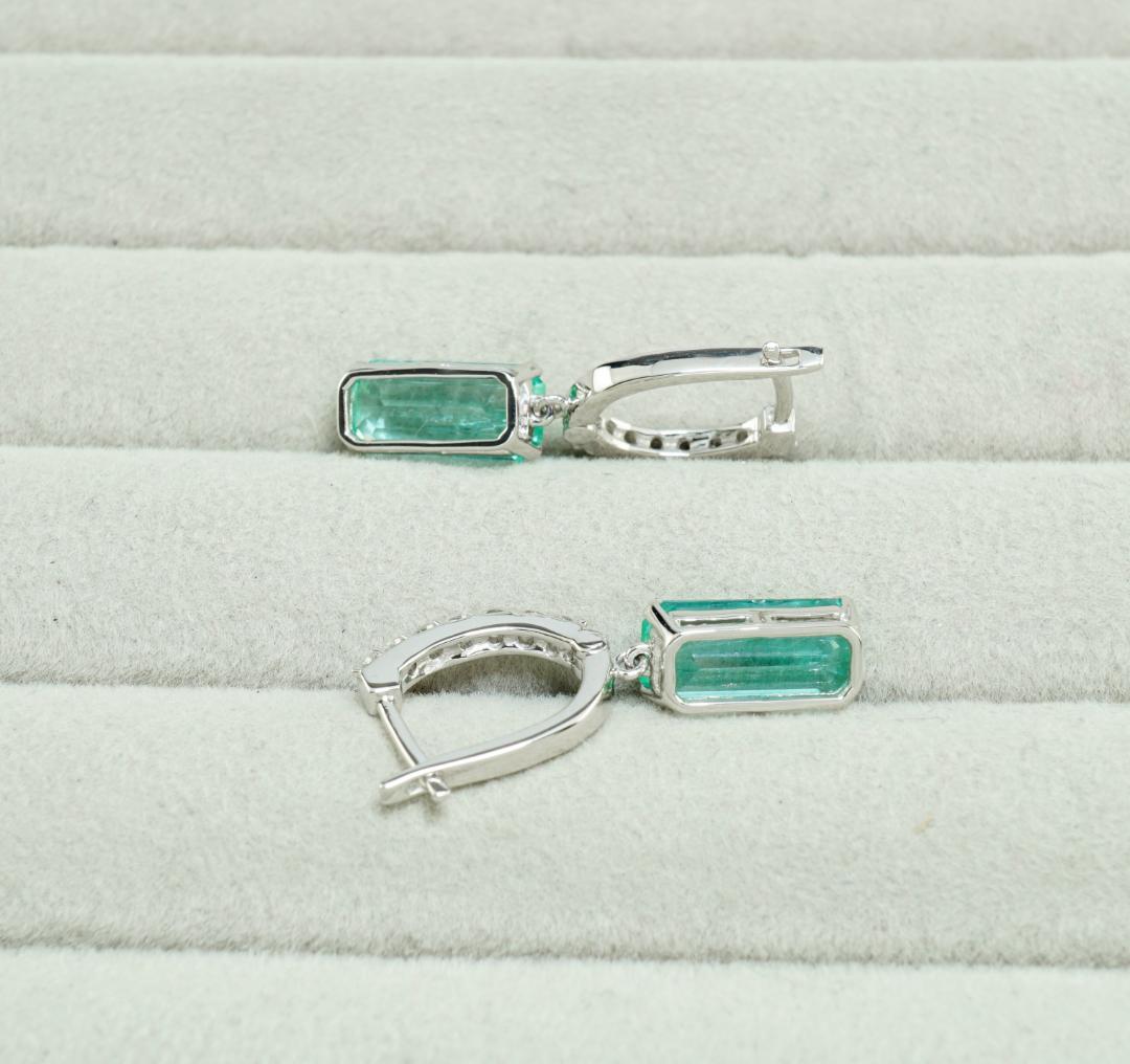 ミカゲ 天然エメラルド F1相当 3.212ct D0.32ct 中宝ソ