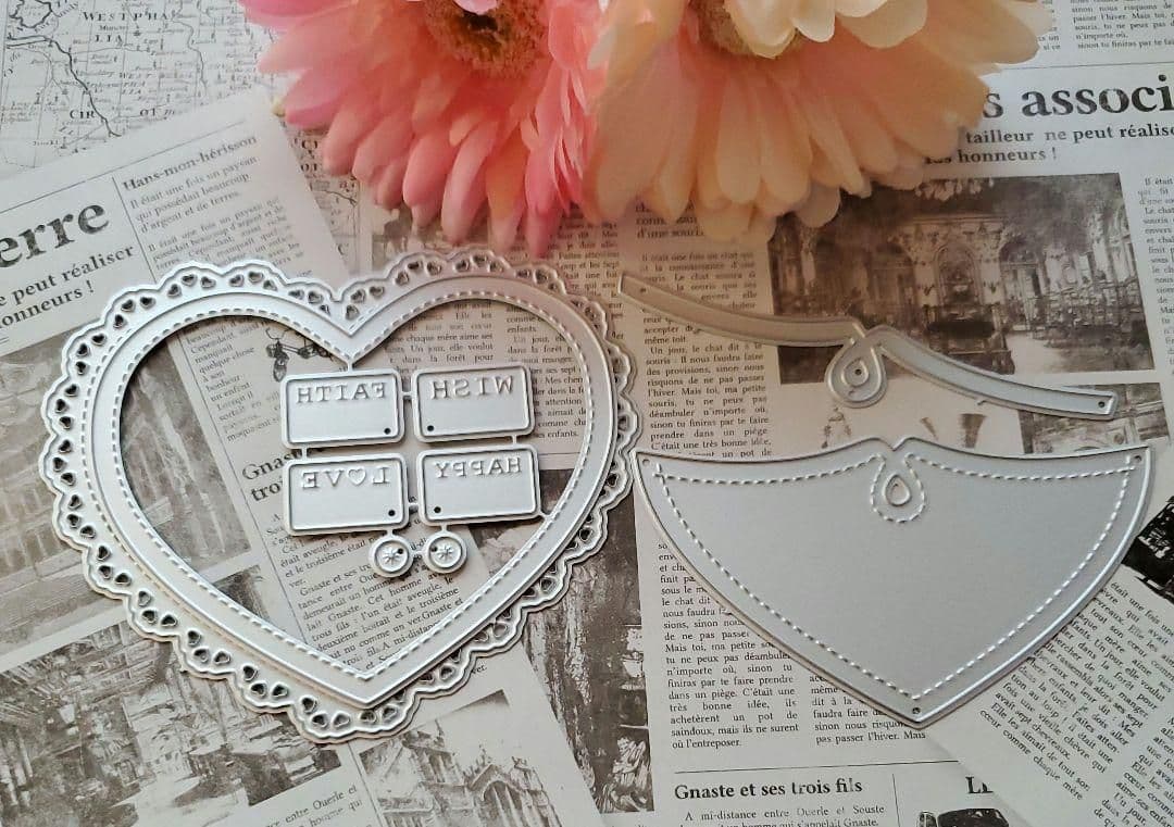 ハート ダイ スクラップブッキング アルバム 写真を整理