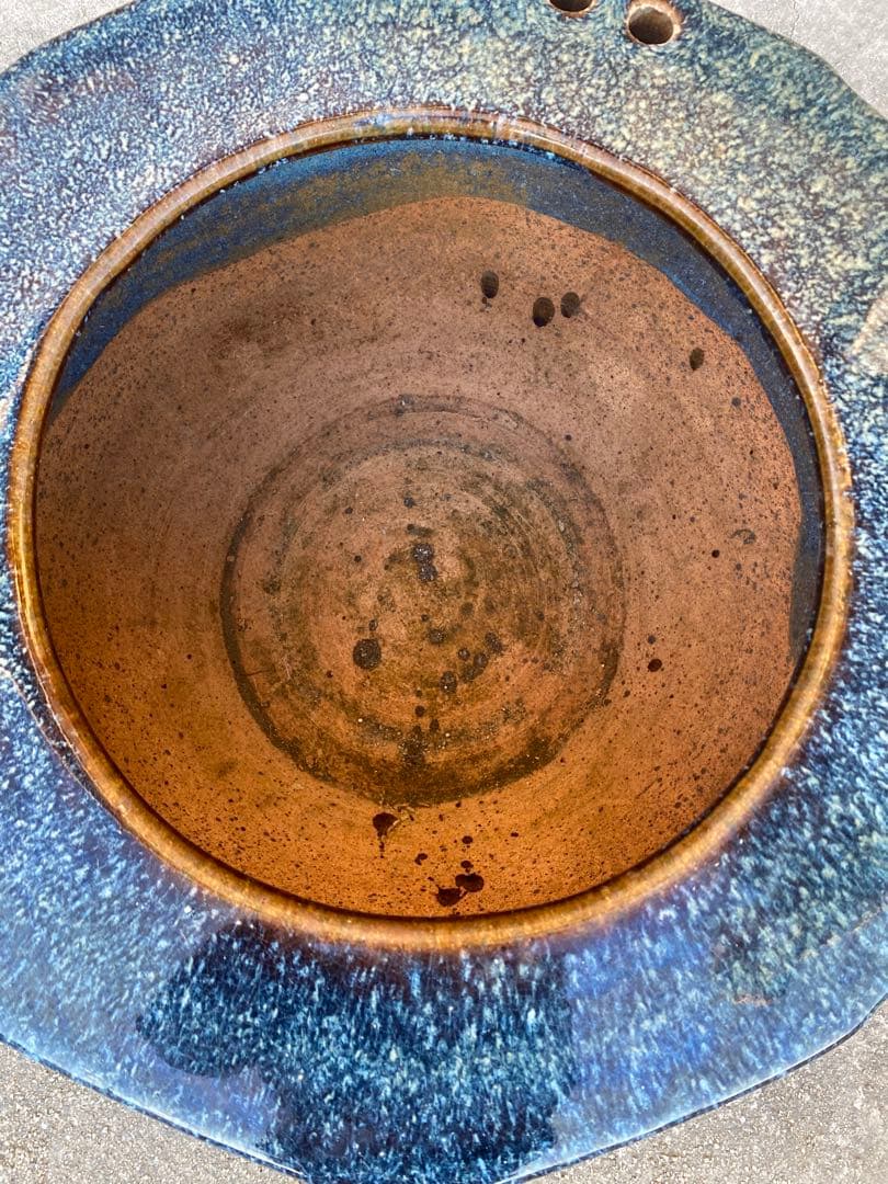 八角形 火鉢 金魚鉢 メダカ鉢 水鉢 金魚鉢 睡蓮鉢 骨董 青茶