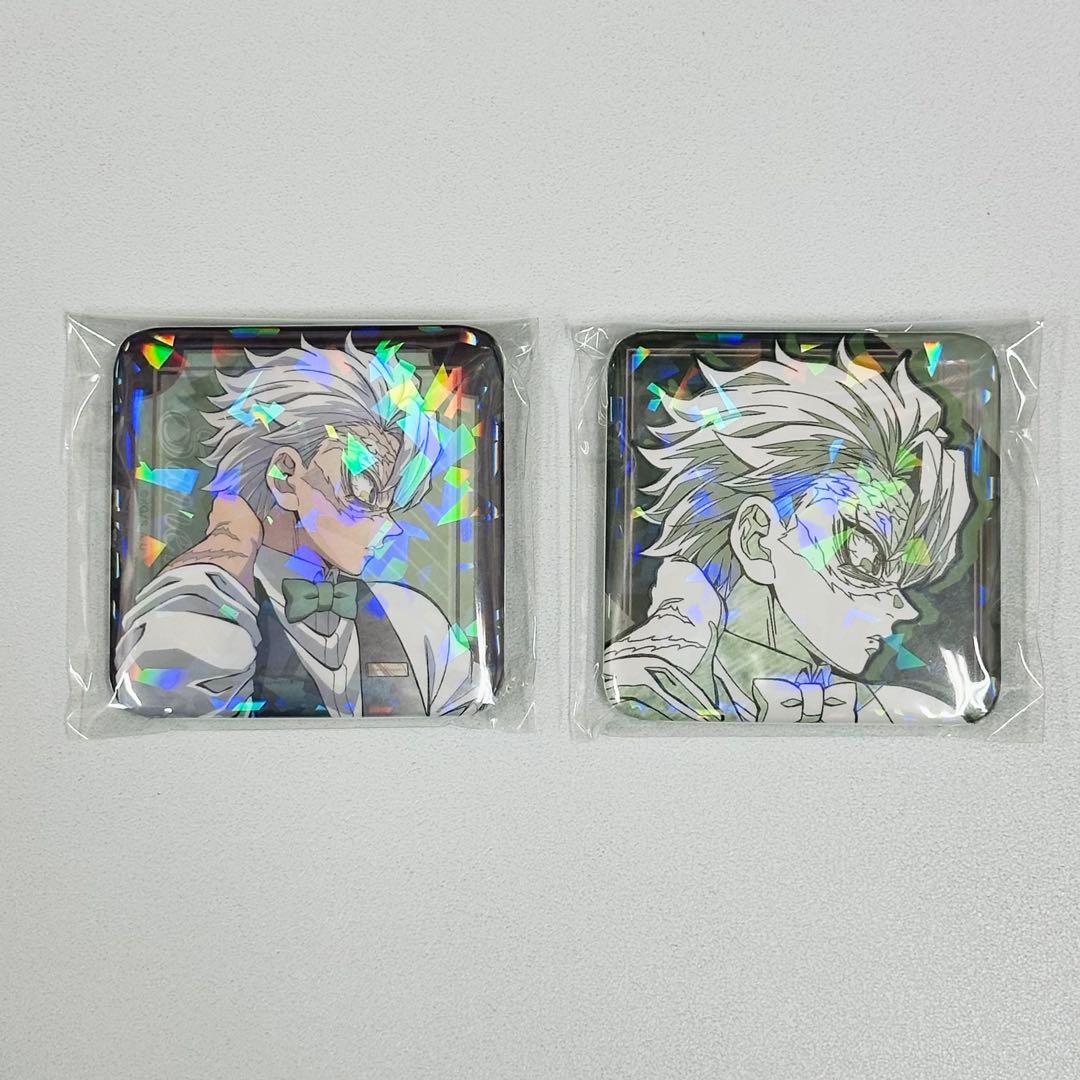 鬼滅の刃 ufotable モクテルバー 不死川 実弥 グリッター缶バッジ 2点