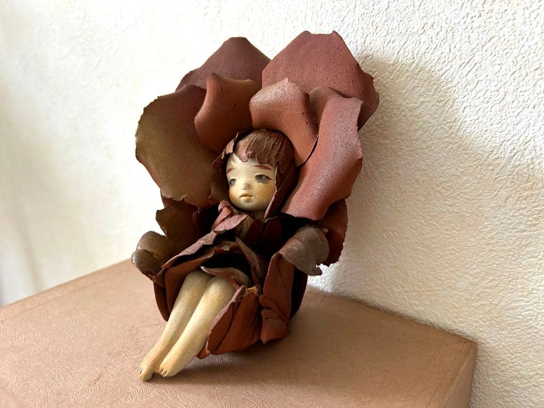 良品! 竹内祥子 陶人形 森の精リーベ 森の妖精 doll 花の妖精
