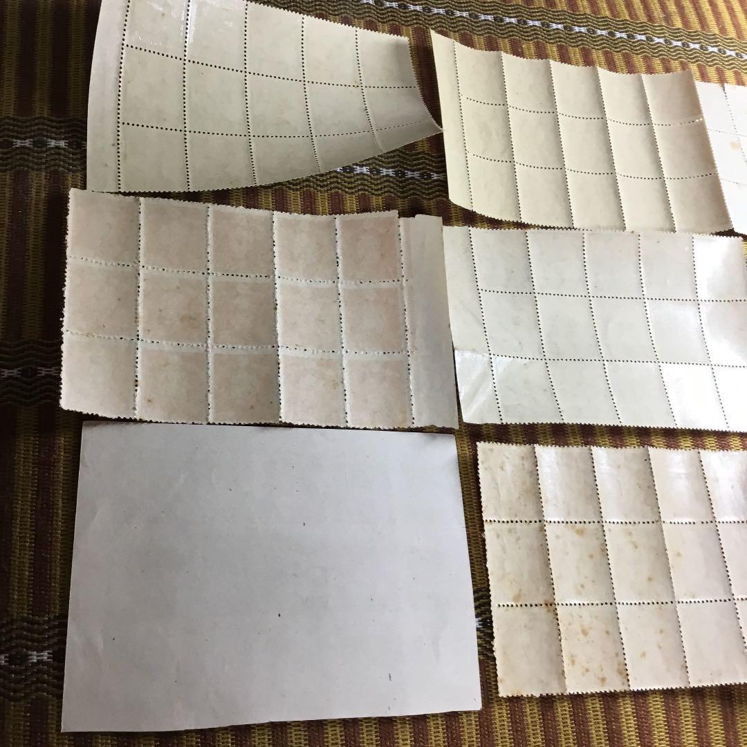 戦時中切手9種×15枚ブロック 裏糊ピカツヤ！航研機、旭日