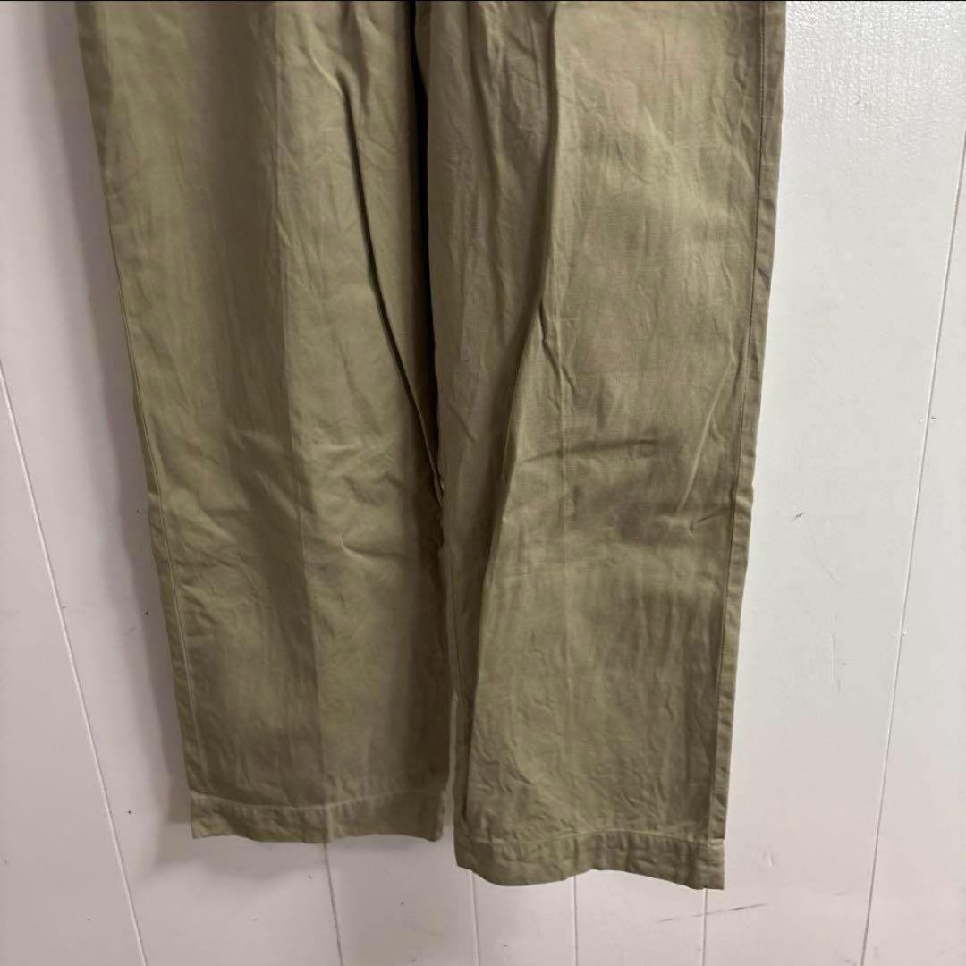 60s アルミジッパー 米軍 実物 軍チノ COTTON サイズ32×31