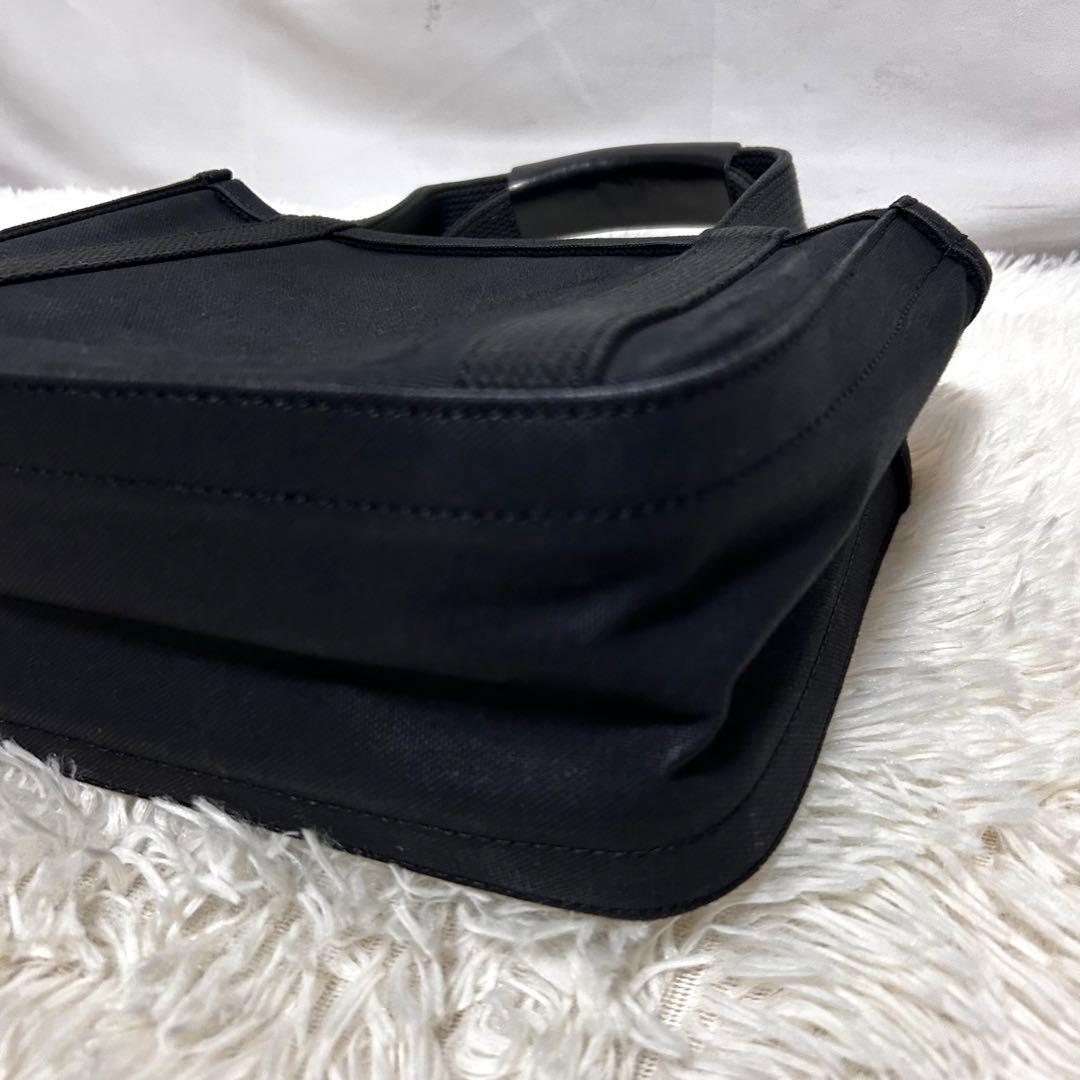 chacoli トートバッグ　キャンバス　スモール　ブラック　レザー