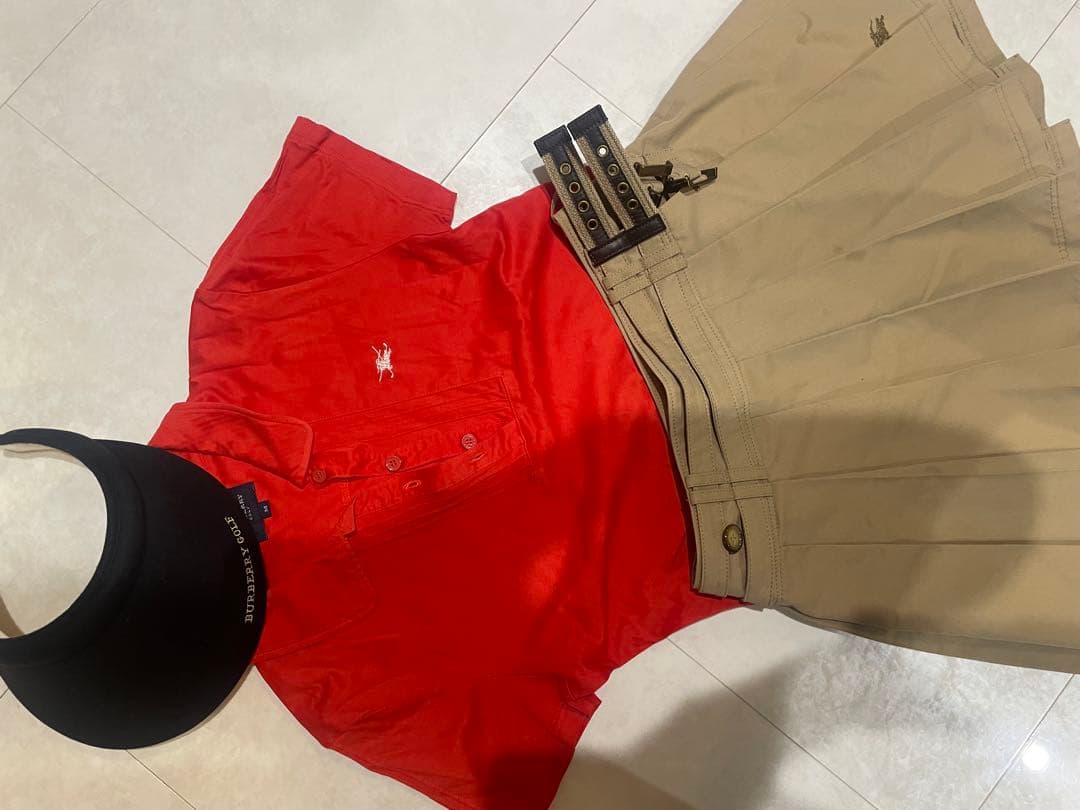 BURBERRY GOLF サンバイザー　ポロシャツ スカート セット