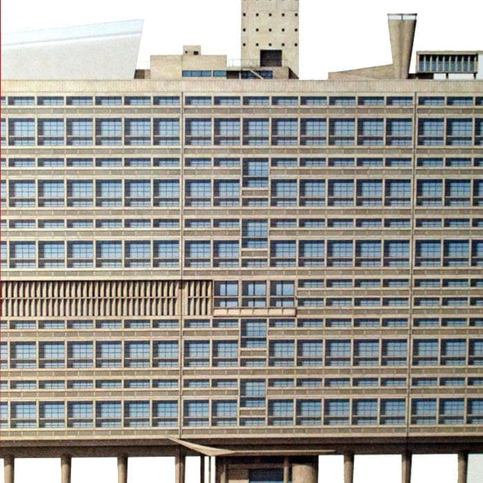 額装済/ユニテ ダビタシオン/ル コルビジェ/インテリア/アート