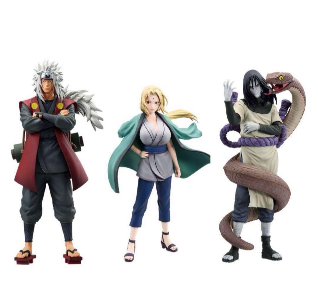 NARUTO 一番くじ 伝説の三忍 フィギュア 自来也 大蛇丸×2＋下位賞16点