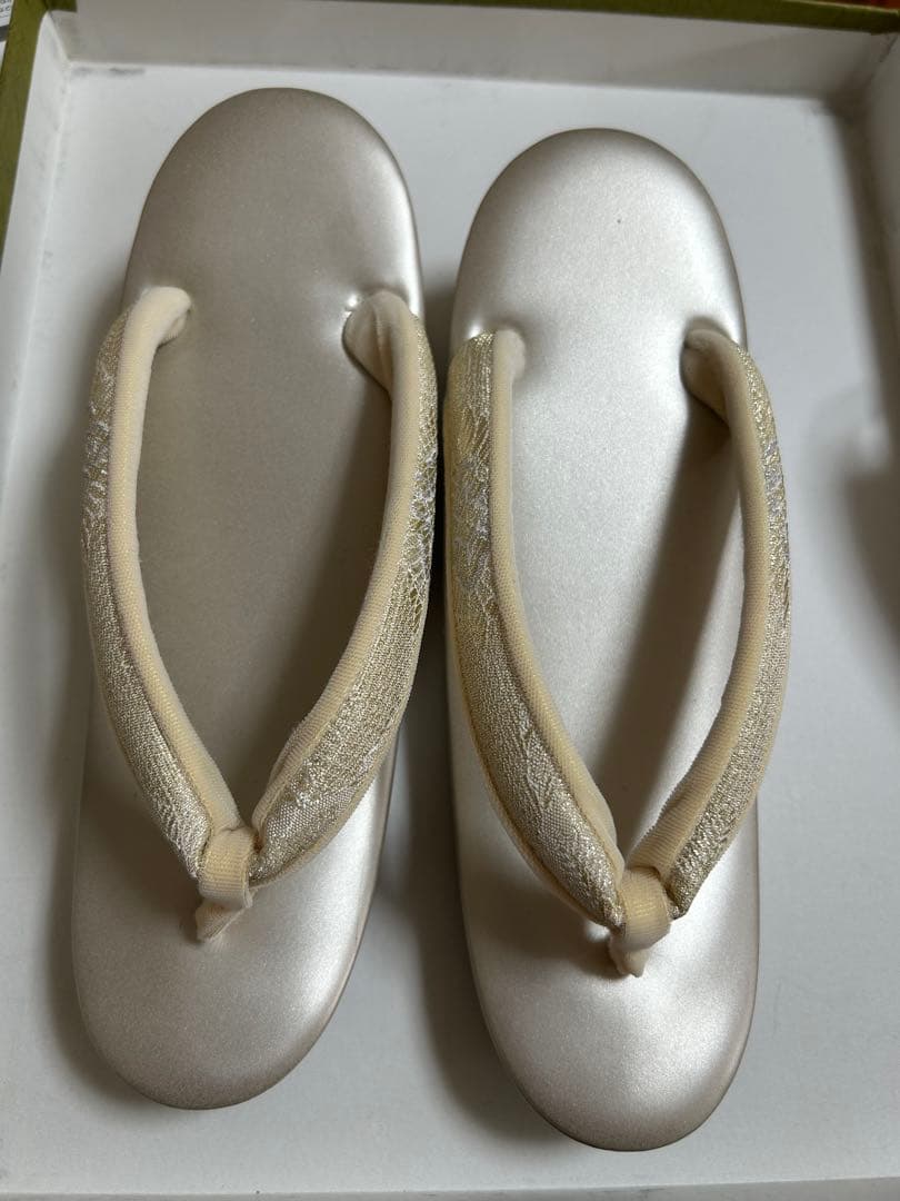 和装用 ゴールドバッグと草履セット お揃い 23.5cm ラメ