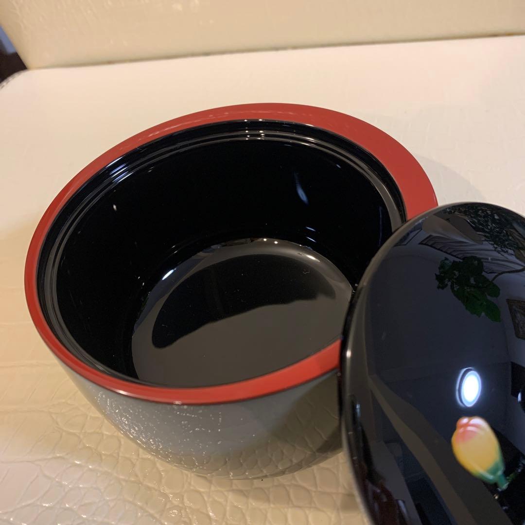 琉球漆器 菓子器 琉球角萬 琉球漆器 菓子器 パームツリー装飾 琉球角