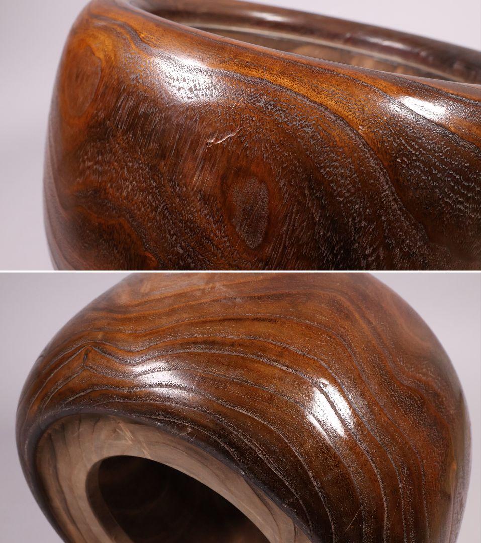 尺参 桐火鉢 金蒔絵 螺鈿細工 幅37.8cm 尺3 蔦 鳥 草【