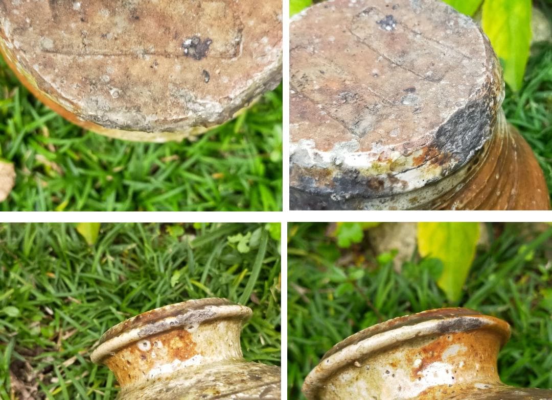 ♥信楽　檜垣文　花瓶　時代箱付き　壺　壷　骨董品