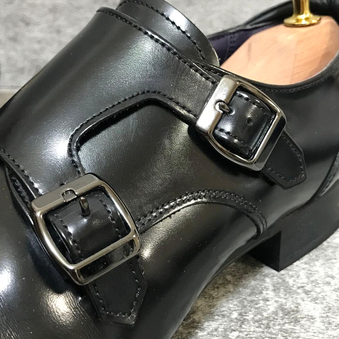 【美品】REGAL 24.5cm ダブルモンクストラップ スクラッチタフレザー