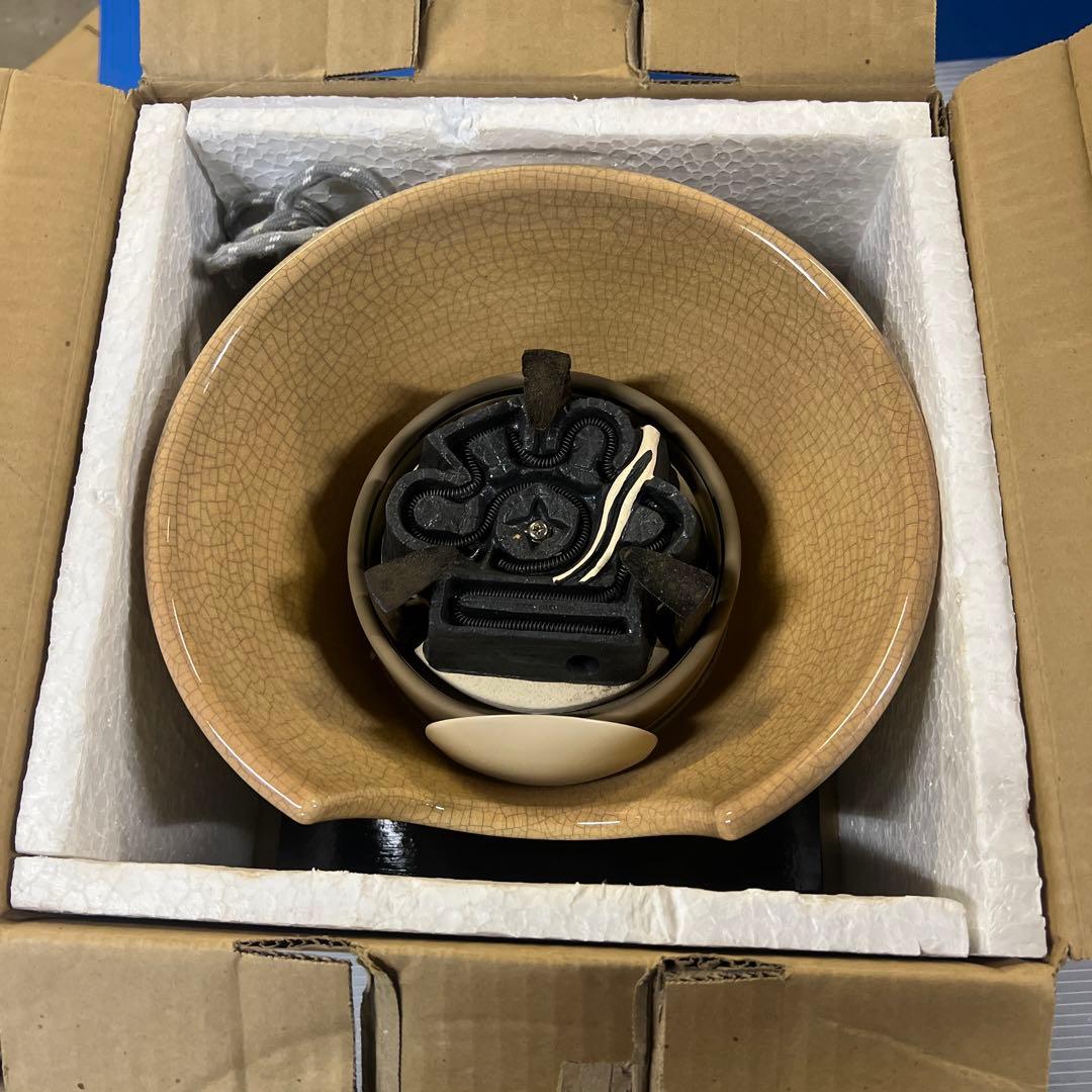 り*の様 ほぼ未使用 茶道具 風炉型 電熱器 さつま枇杷色紅