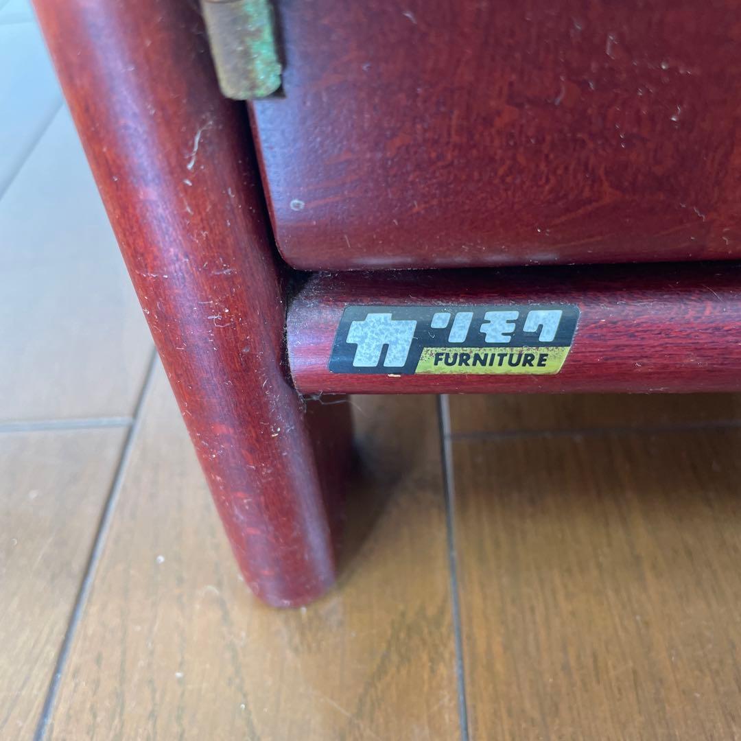 超お得 カリモク　昭和レトロ 木製コンソールテーブル コールキャビネット 古家具