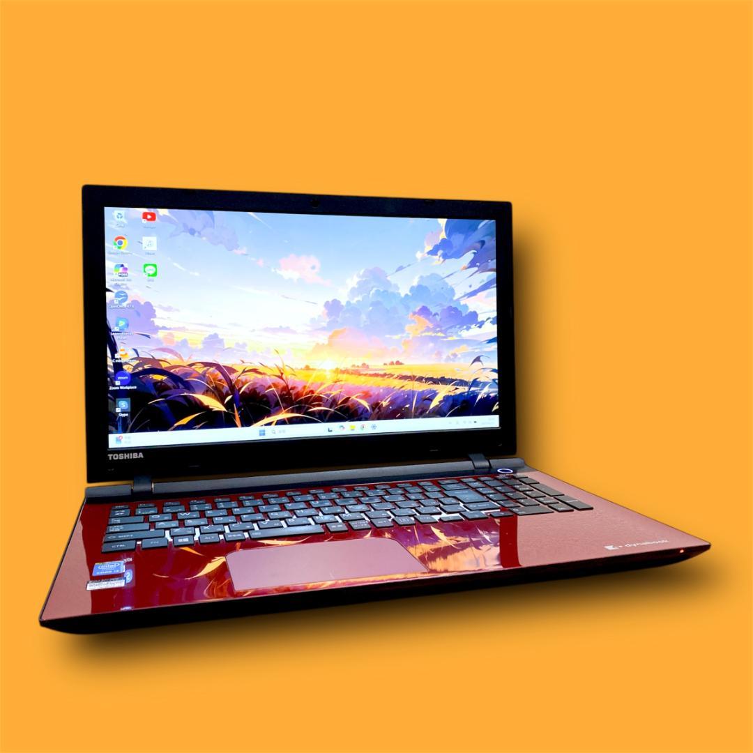 新品爆速SSD Windows11 すぐ使えるノートパソコン赤 Blu-ray