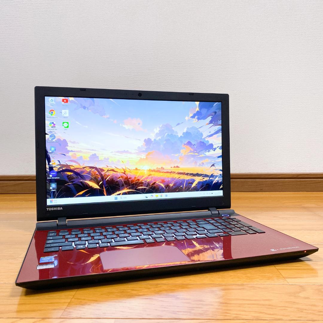 新品爆速SSD Windows11 すぐ使えるノートパソコン赤 Blu-ray