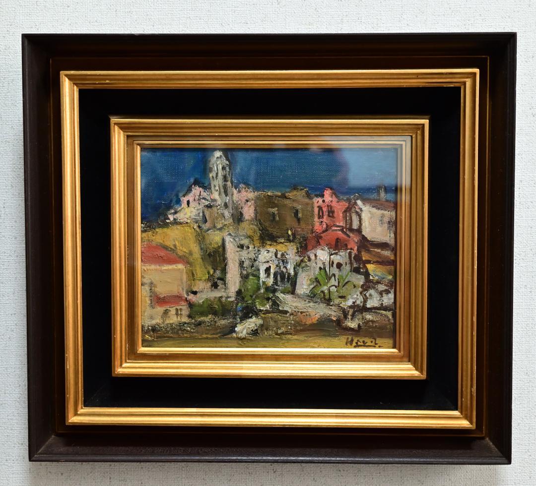 原精一 スペイン イビザ風景 油彩画