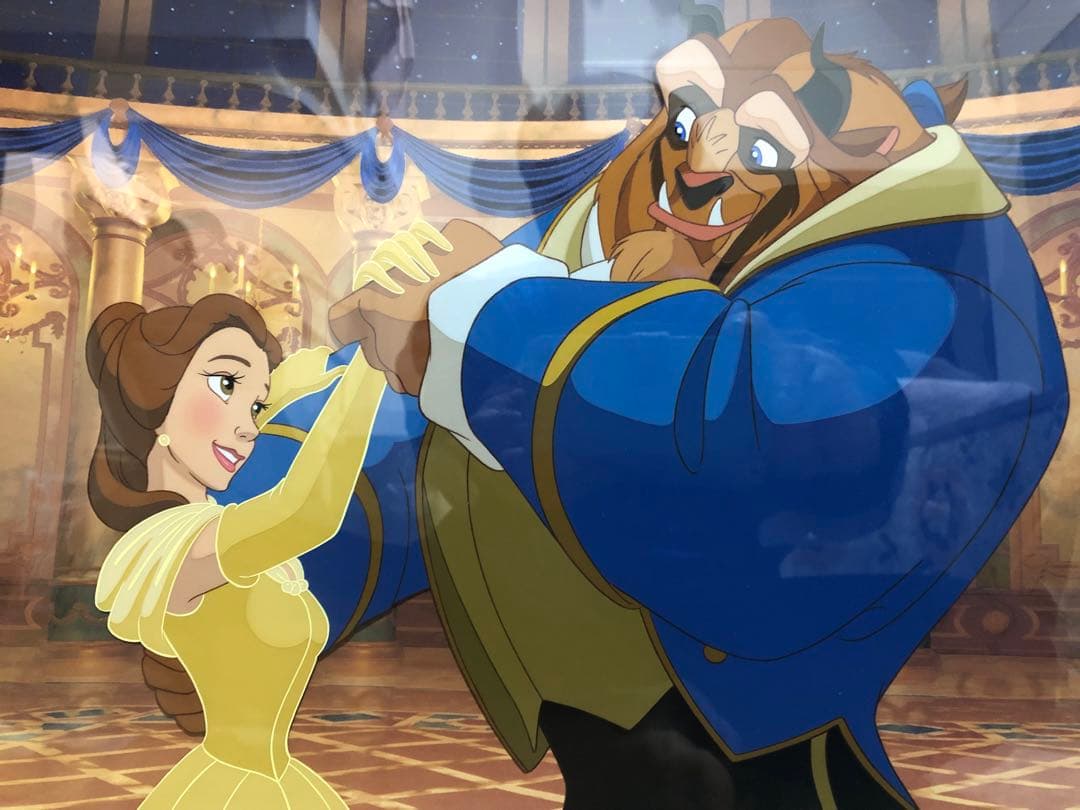 ディズニー セル画 美女と野獣 世界限定500 証明書(COA)付き