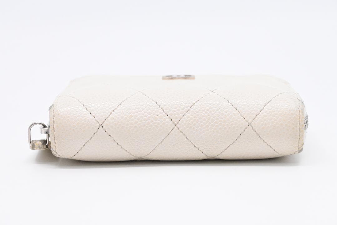 CHANEL　シャネル　キャビアスキン　ラウンドジップ　ココマーク