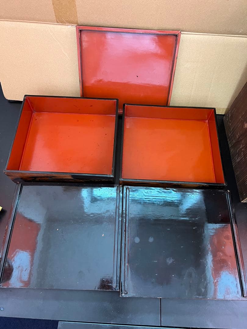 791 明治二十九年 沈金重箱 金蒔絵 4重 高級 時代物｜791