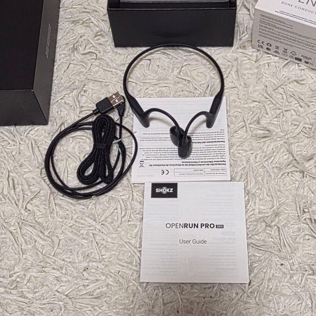 SHOKZ OPENRUN PRO 骨伝導イヤホン ブラック S810