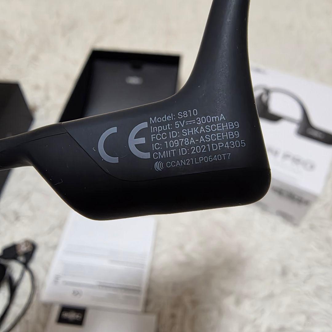 SHOKZ OPENRUN PRO 骨伝導イヤホン ブラック S810