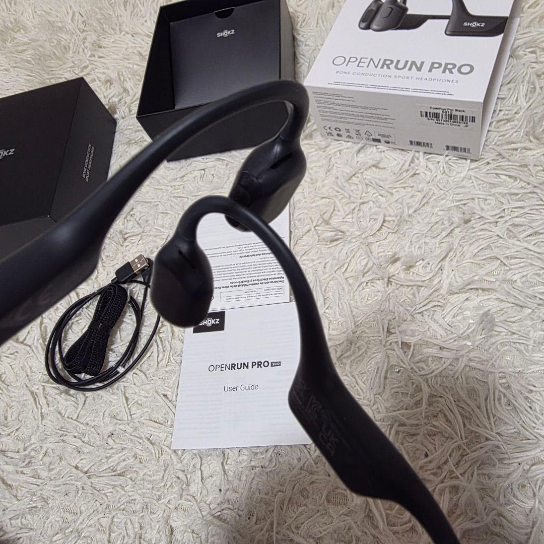 SHOKZ OPENRUN PRO 骨伝導イヤホン ブラック S810