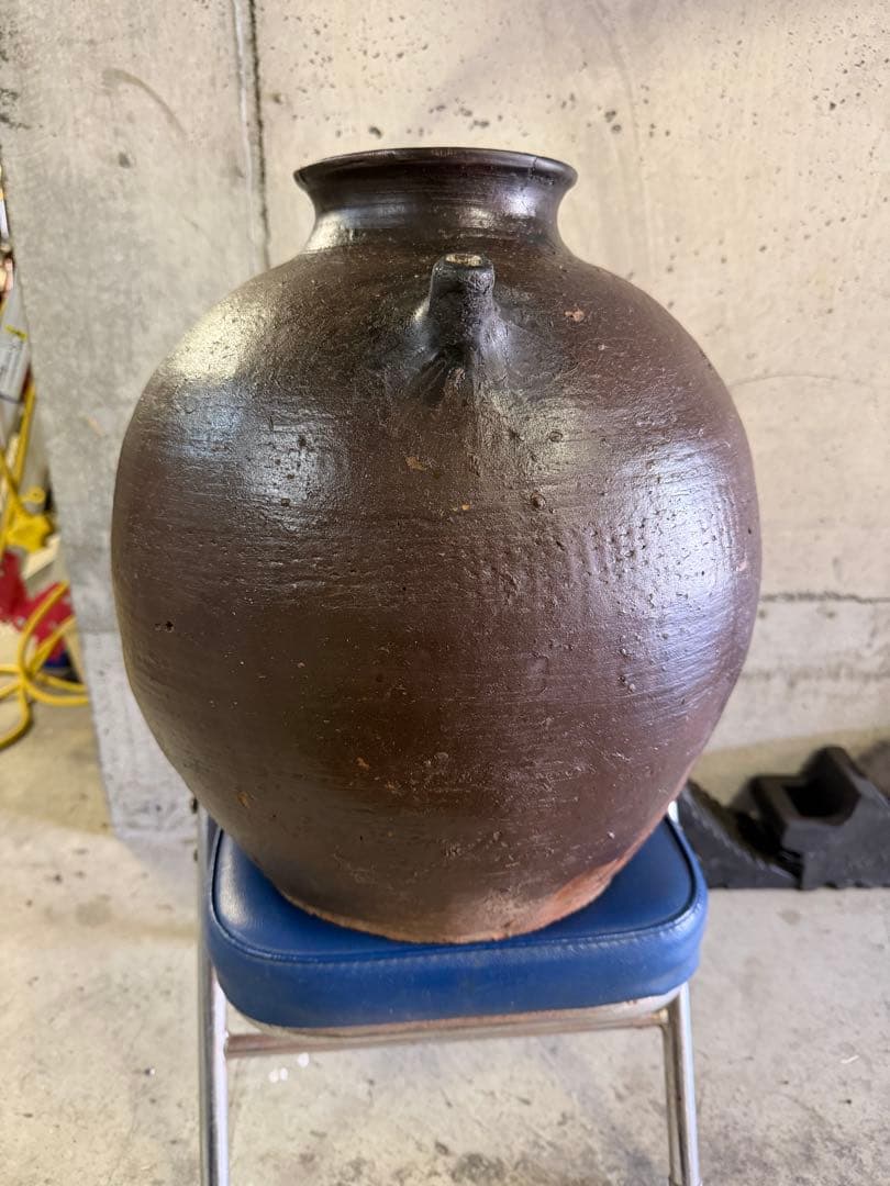 丹波焼 中型丸型壺 片口壺 アンティーク 最終価格