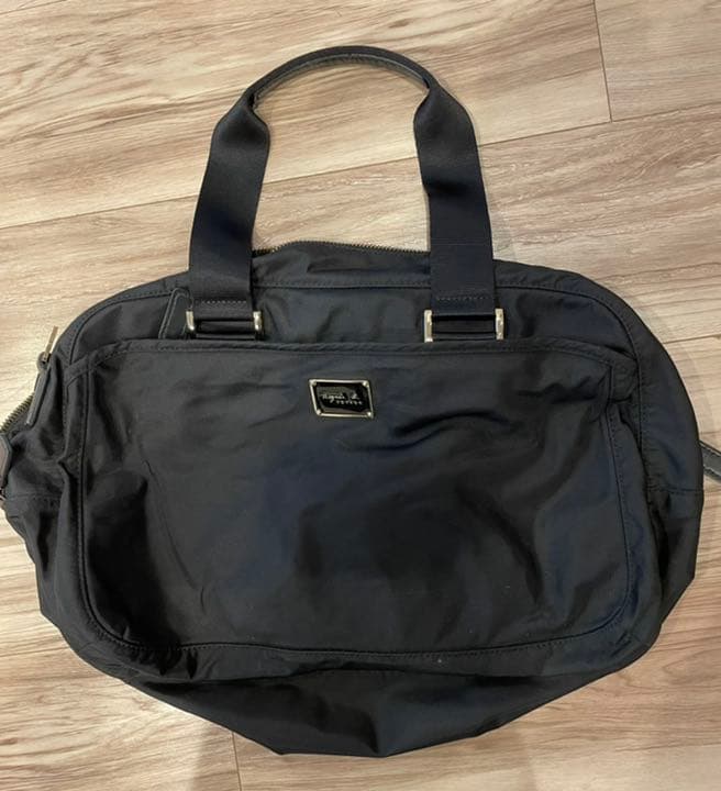 アニエスベー ボヤージュ ブラック マザーズバッグ ボストンバッグ