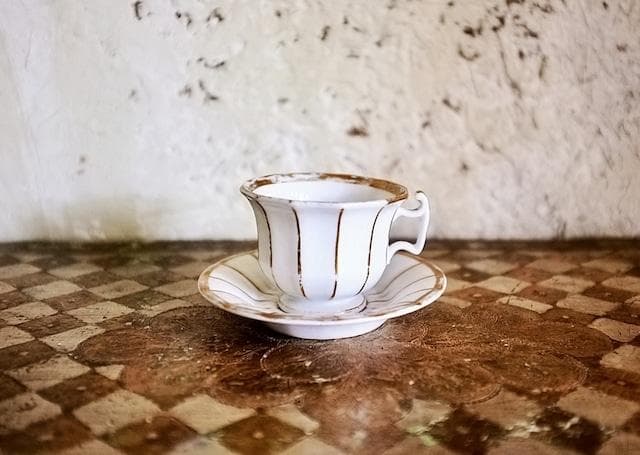 フランス 19世紀 金の珊瑚とカップアンドソーサーa パリ窯