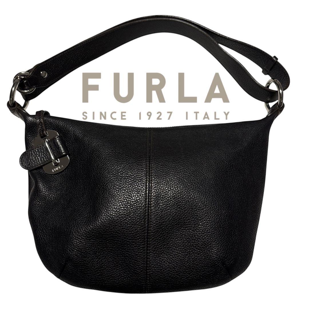 ［美品］FURLA フルラ　ショルダーバッグ　2way 黒　ブラック