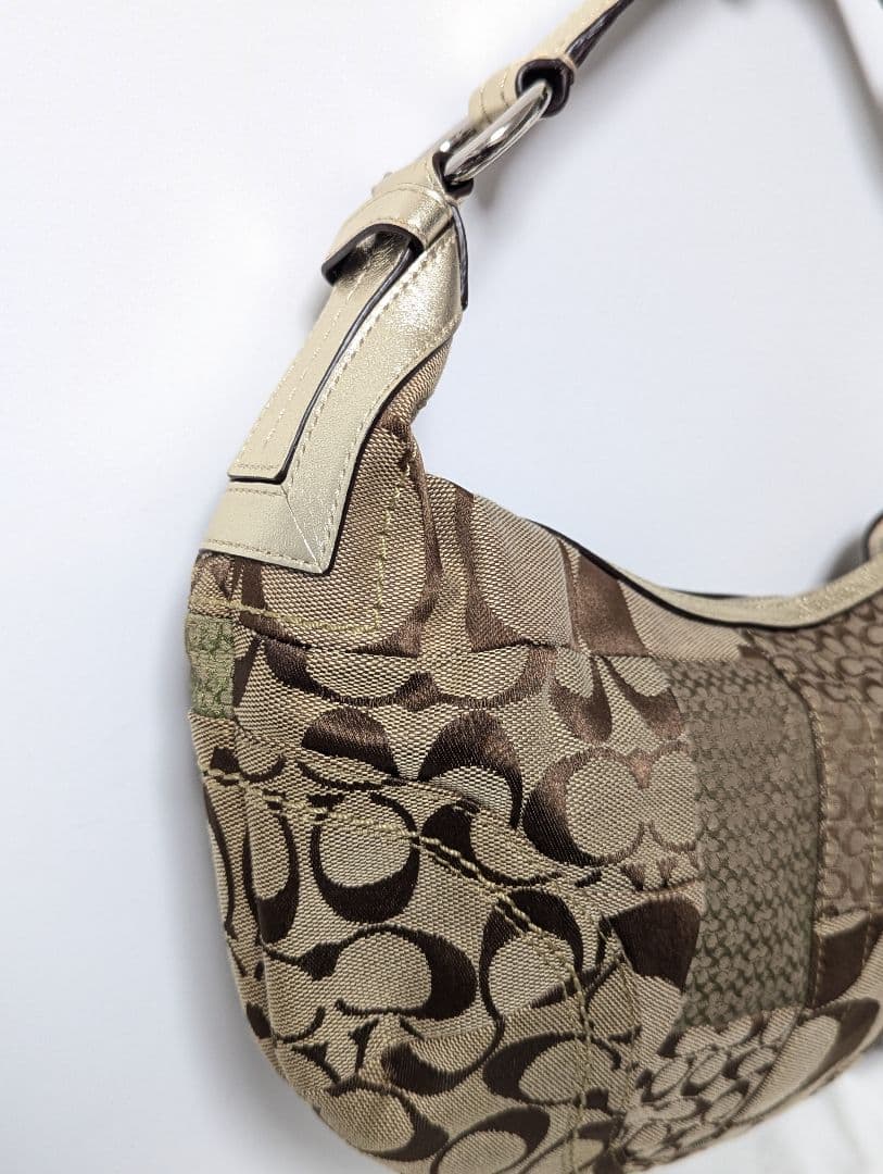 コーチ　COACH シグネチャー　ショルダーバック　パッチワーク　F12315