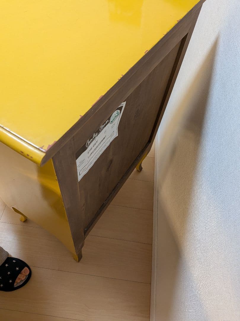 カントリーコーナー 3段引き出しチェスト 黄色 チェスト 3段9杯 多