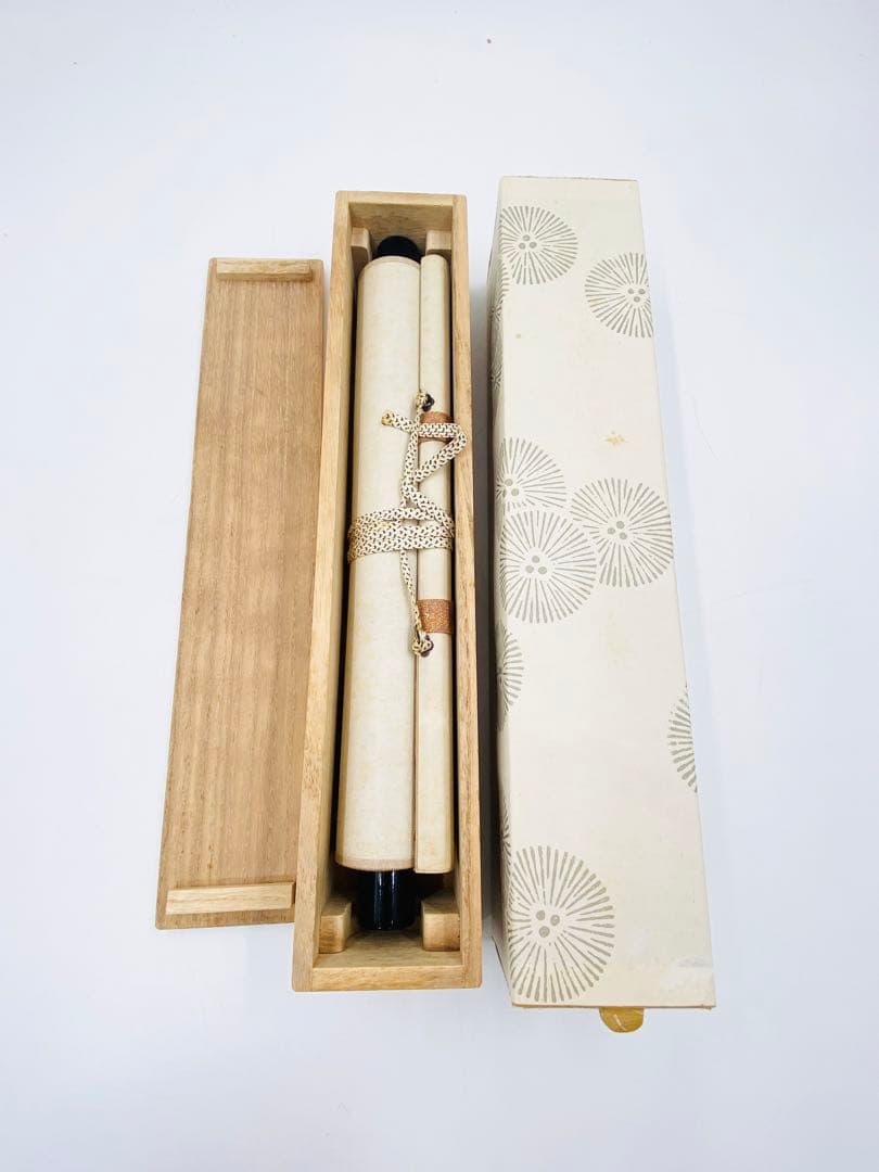 茶掛】臨済宗 健仁寺派 管長【竹田 益州 】 『霜月照清池』 合箱 紙