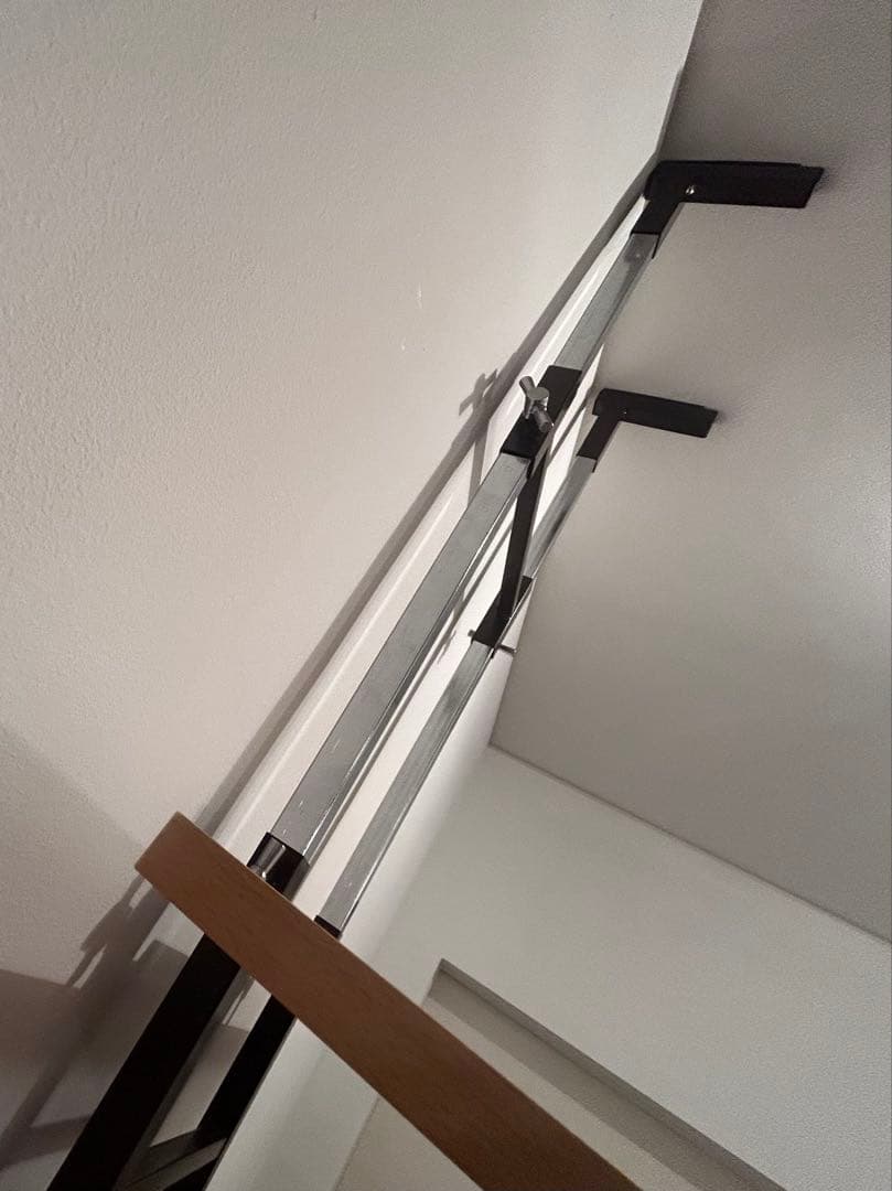 突っ張り式　洗濯機棚 ランドリーラック バスケットタイプ 2段