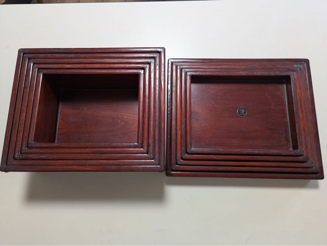 アンティーク工芸　重ね箱　五重箱